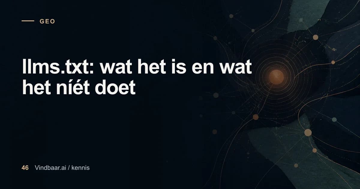 Redactionele illustratie bij llms.txt: wat het is en wat het níét doet