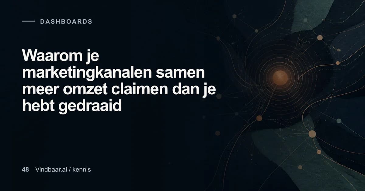 Redactionele illustratie bij Waarom je marketingkanalen samen meer omzet claimen dan je hebt gedraaid