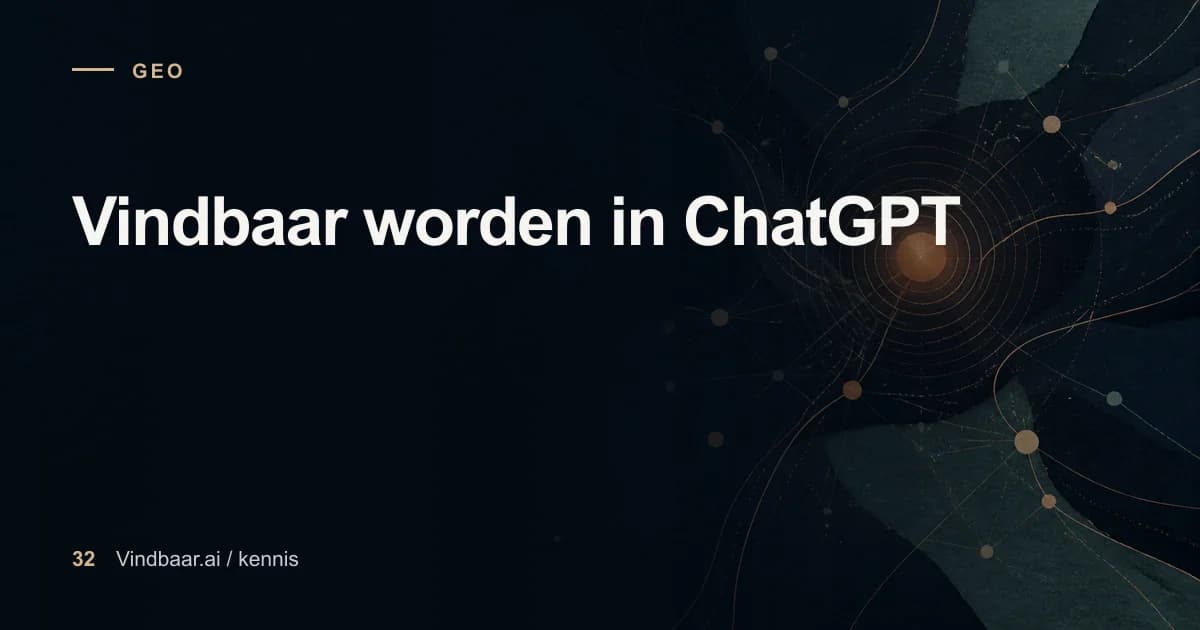 Redactionele illustratie bij Vindbaar worden in ChatGPT
